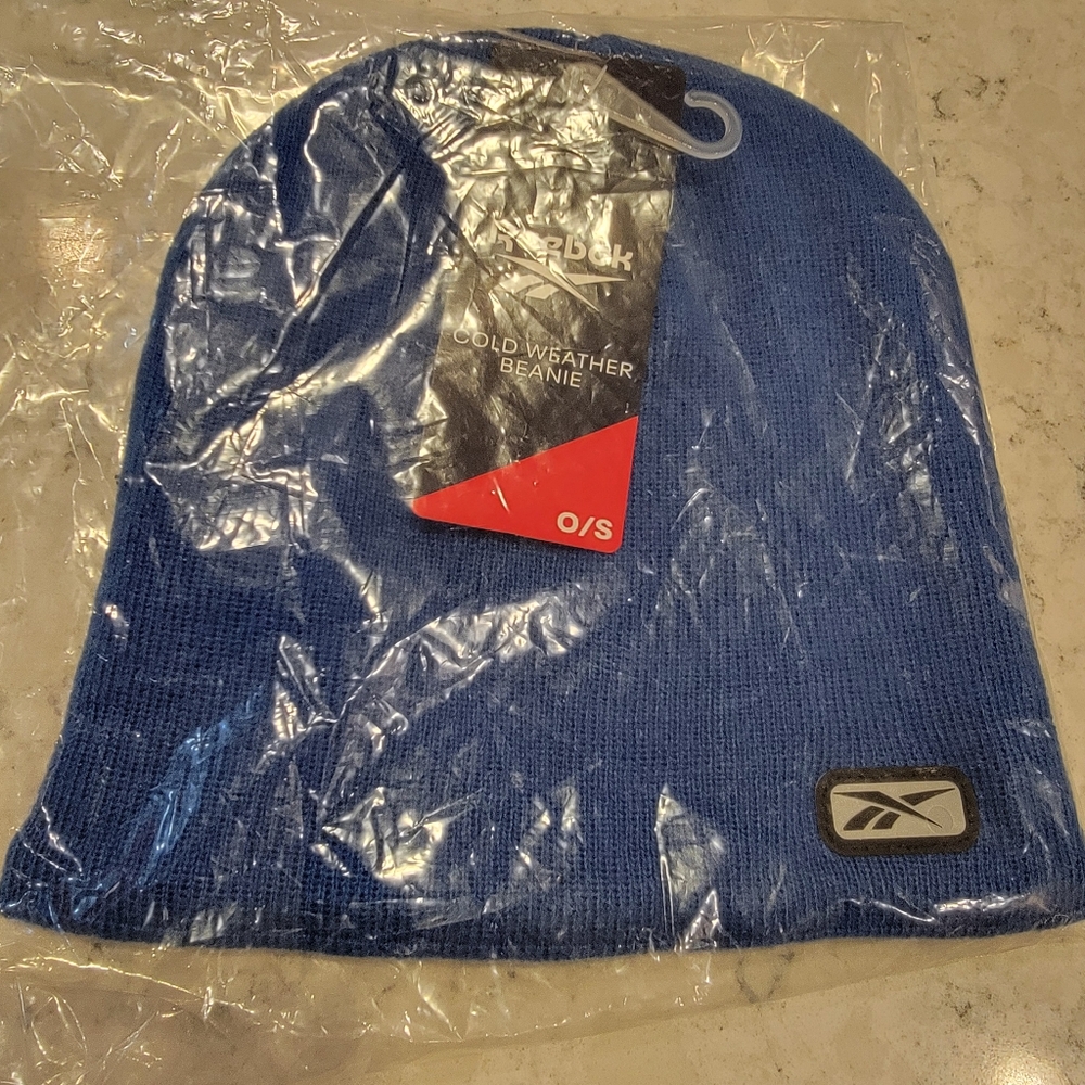 Reebok Cold Weather Beanie O/S BLUE NWT!